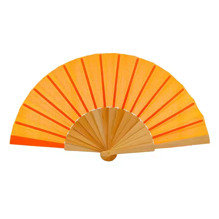 Customized Gold and Silver Color Wooden Hand Fan for Dancing or Party Gift