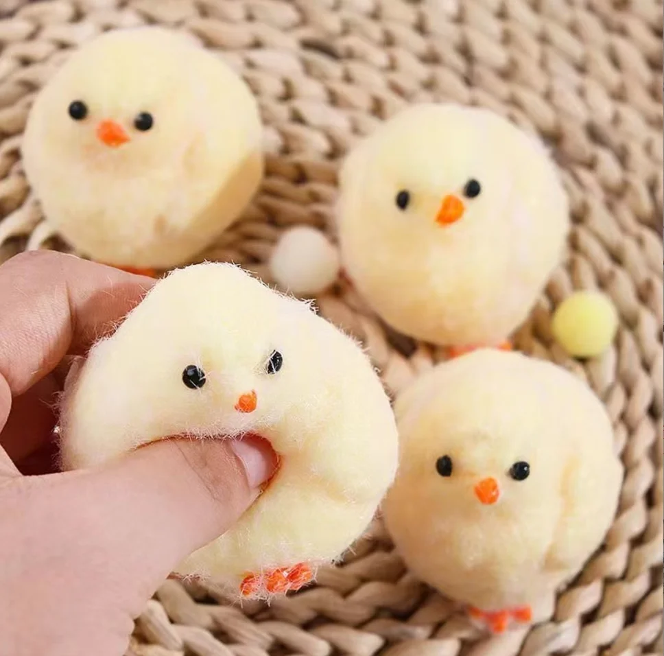 Squishy Squeeze Toys Kawaii  chick Sensory Kids Stress Relief Toys for Pinch Family Squishy