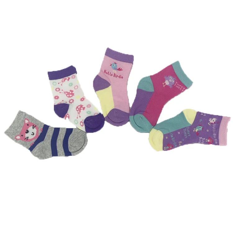 Wholesale Cotton Long Kids Socks Newborn Infant Cute Socks Cartoon Girls Tube Socks