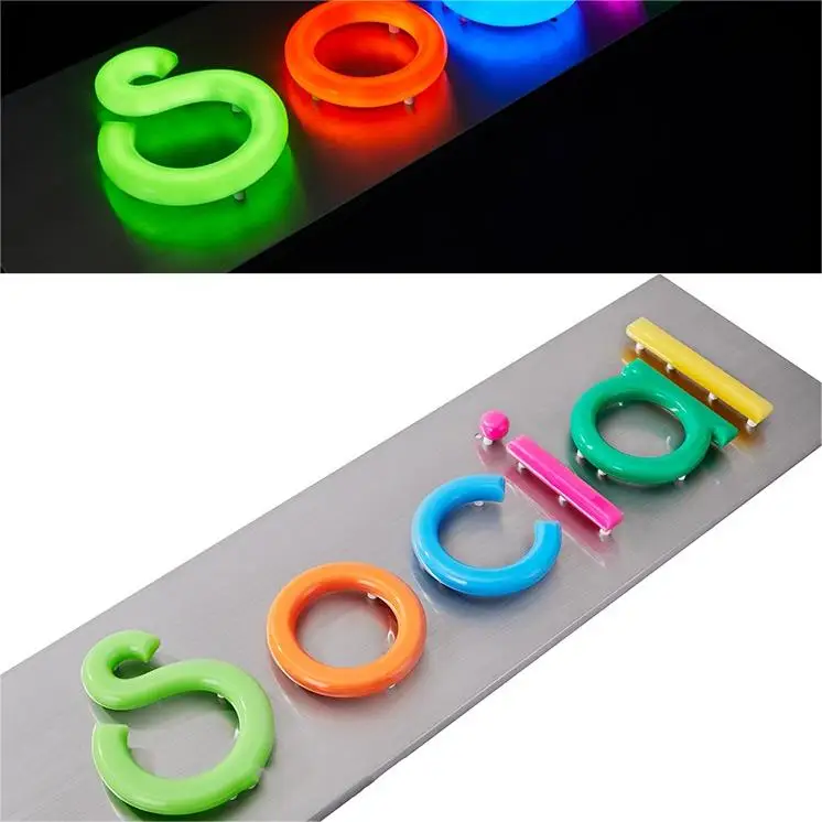 The latest design channel letters luminous characters can be customized numbers and letters led sign board for shop