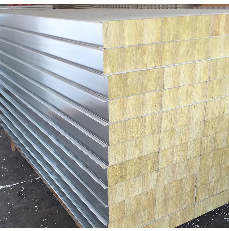customizable eps fireproof boards insulated roofing material rock wool sandwich panel exterior