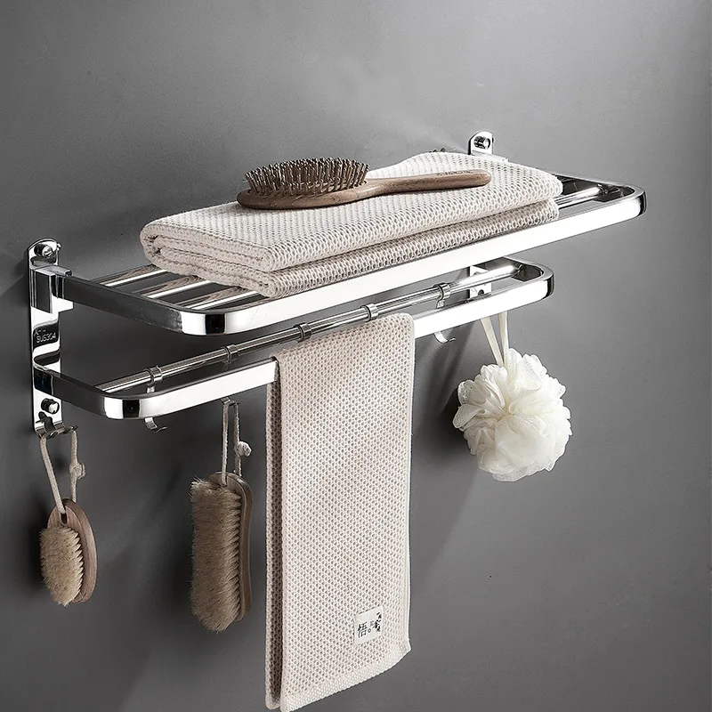 
304 Stainless Steel Towel Shelf Bathroom Towel Rack Bathroom Stainless Steel Towel Racks 
