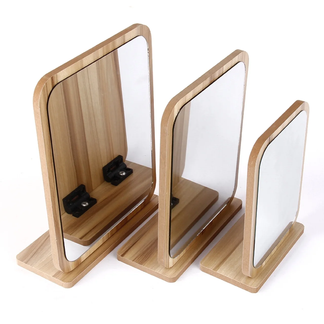 Makeup Mirror for Desk with Stand-Aesthetic Desk Decor Vanity, Irregular Tabletop Acrylic Mirror