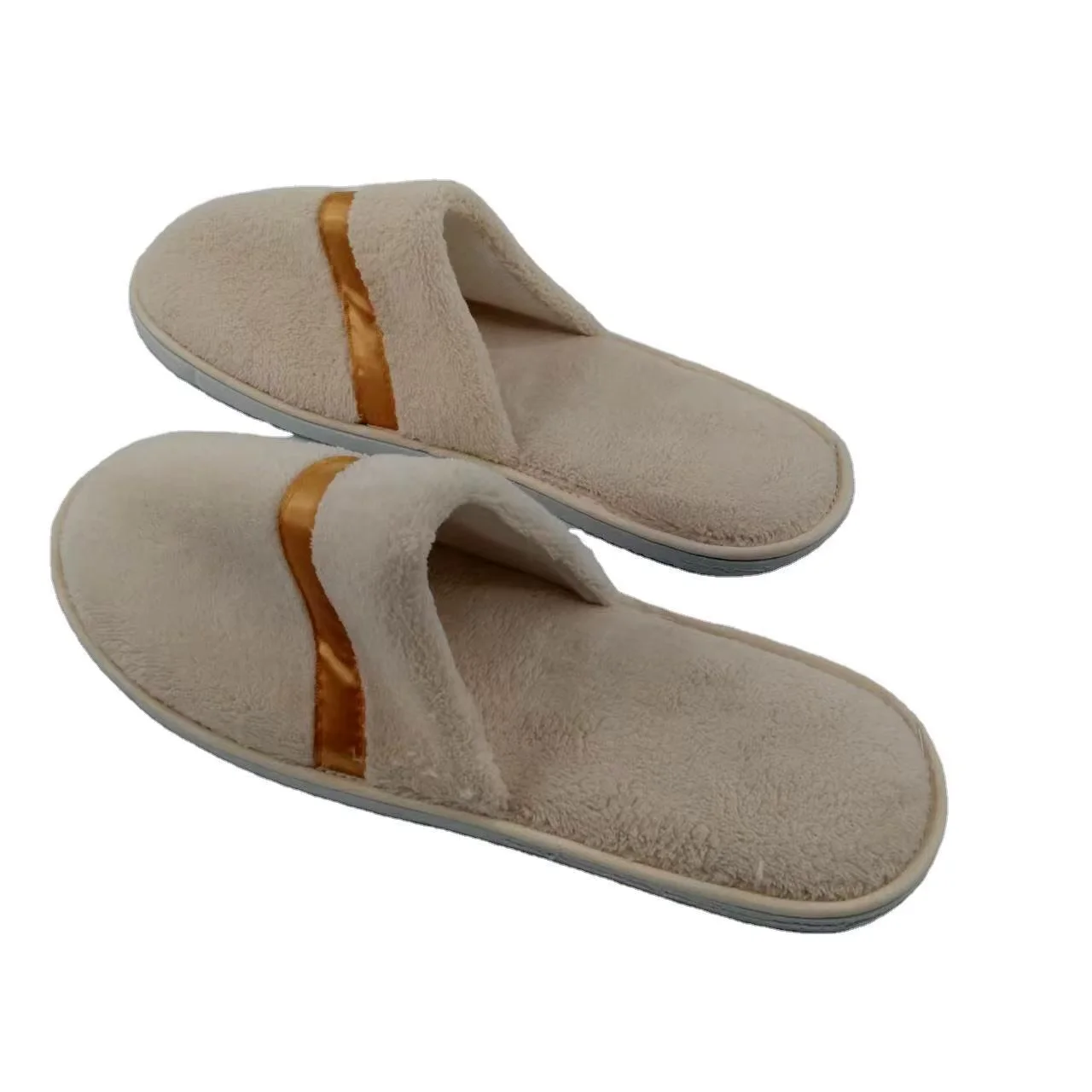 High Quality Soft Coral Fleece Closed Toe Slippers Customer Logo Disposable Hotel Soft Bedroom Warm Slippers Wholesale