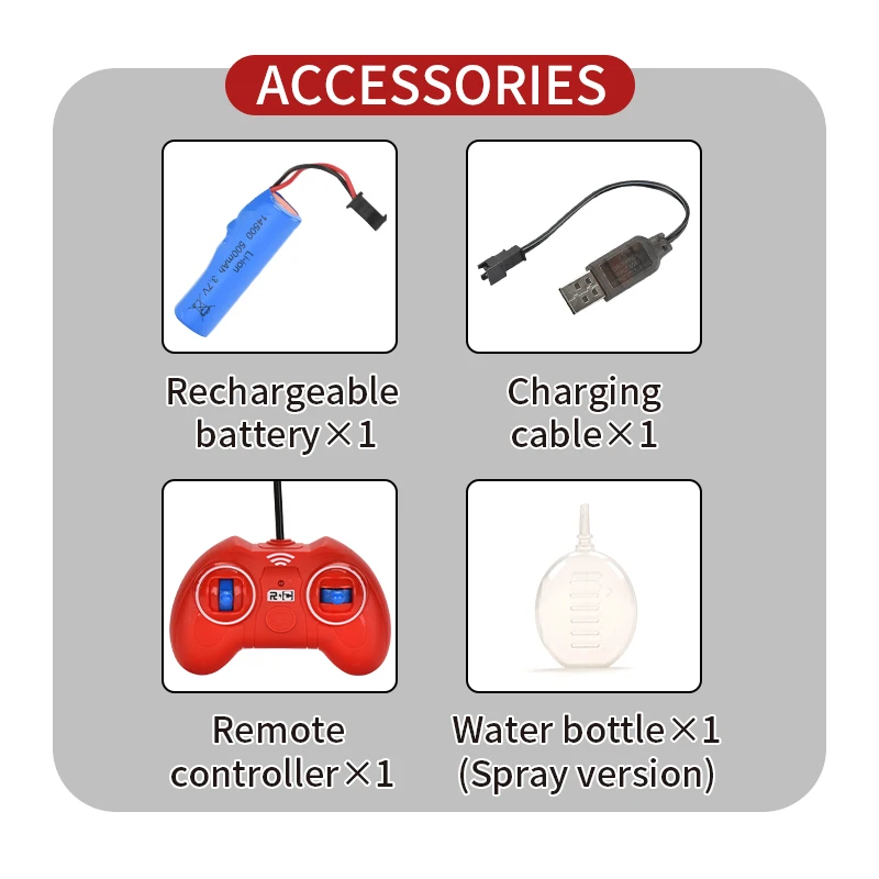Simulation Water Spray Remote Control Play Toy RC Fire Rescue Truck Fire Engine Sprinkler Vehicle for Kid Boys