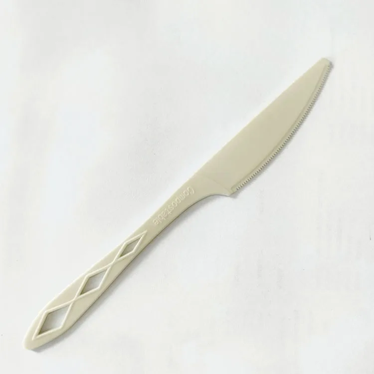 7 inch compostable cutlery spoon fork knife CPLA disposable cutlery