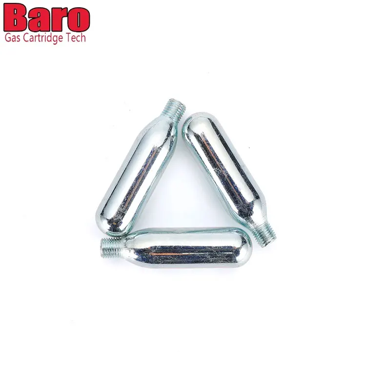 Carbon Steel 8g CO2 Cartridge Tire Air Refill 8g CO2 Gas Cylinder