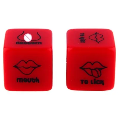 Sexy Role Play Body Parts Passion Dices Custom 6 Sided Dice Set Acrylic Sexual Adult Couples Game 2pcs Set Red Sex Dice