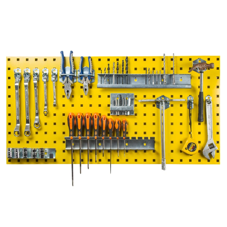 Metal Pegboard Garage Tool Board Storage Organizer Holder Tool Pegboard with Hooks
