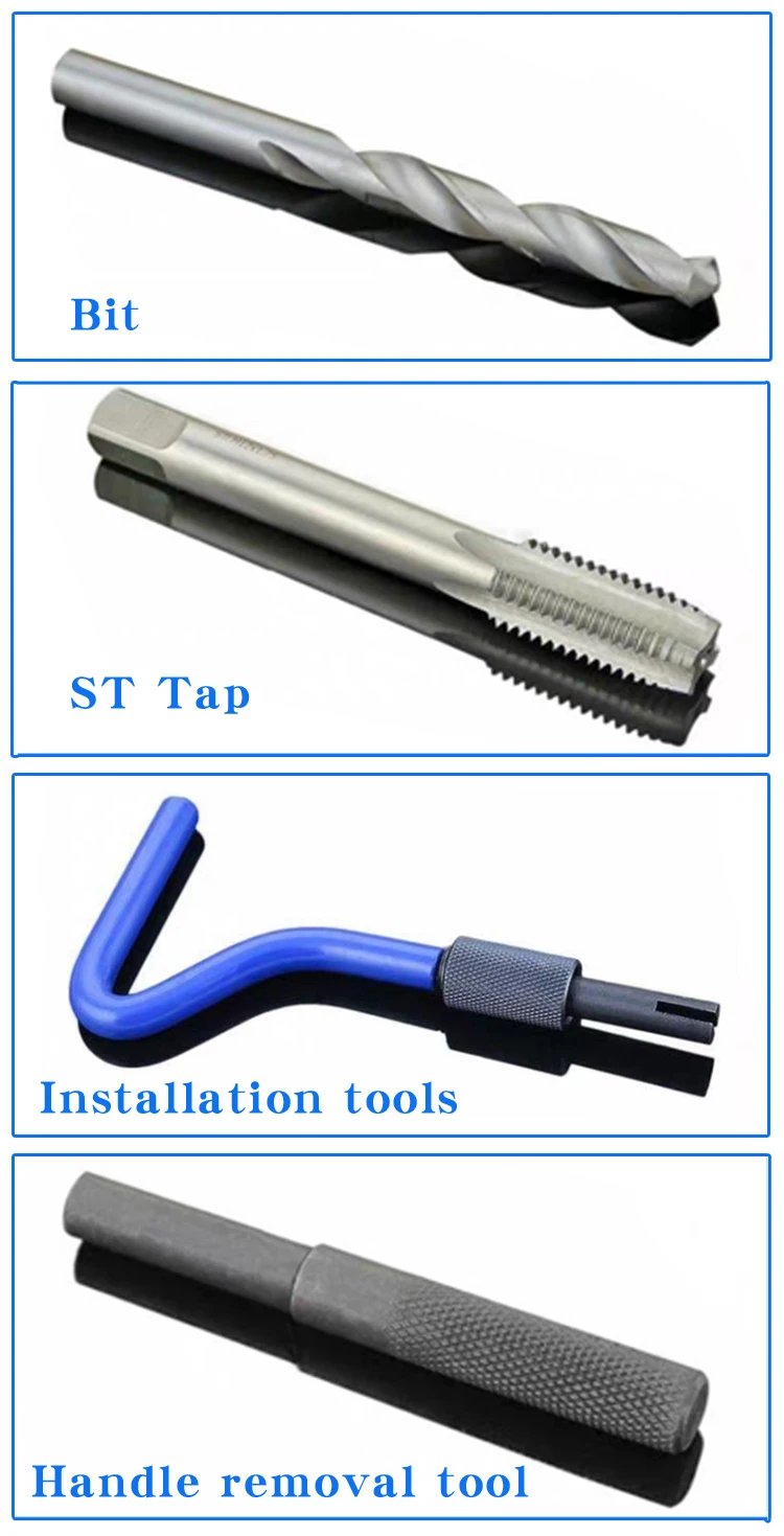 Hot Pin Internal Thread Repair Kit 3 * 0.5 Inch Customizable Plastic Wrenches