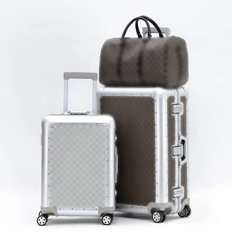 Luxury Suitcase Brand Luggage Set Carry-on Suitcase Aluminum Alloy Business Luggage Set Multifunctional Suitcase