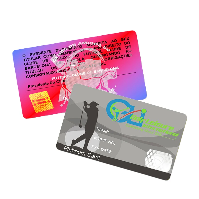 Custom design printing High Securaty 3D holographyic Plastic PVC hologram ID card