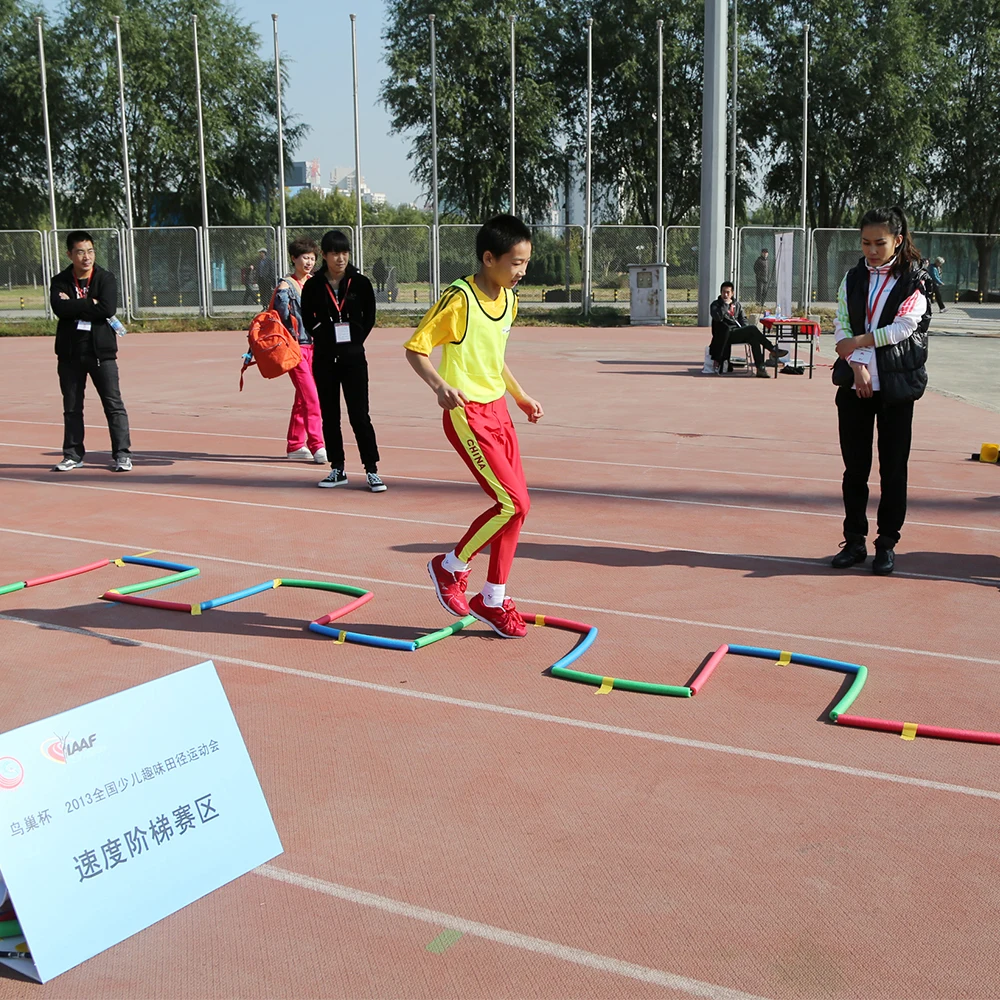 Kids Athletic Football Soccer Training 9.5M Foam Speed Agility Ladder for Kids Indoor and Outdoor Sports