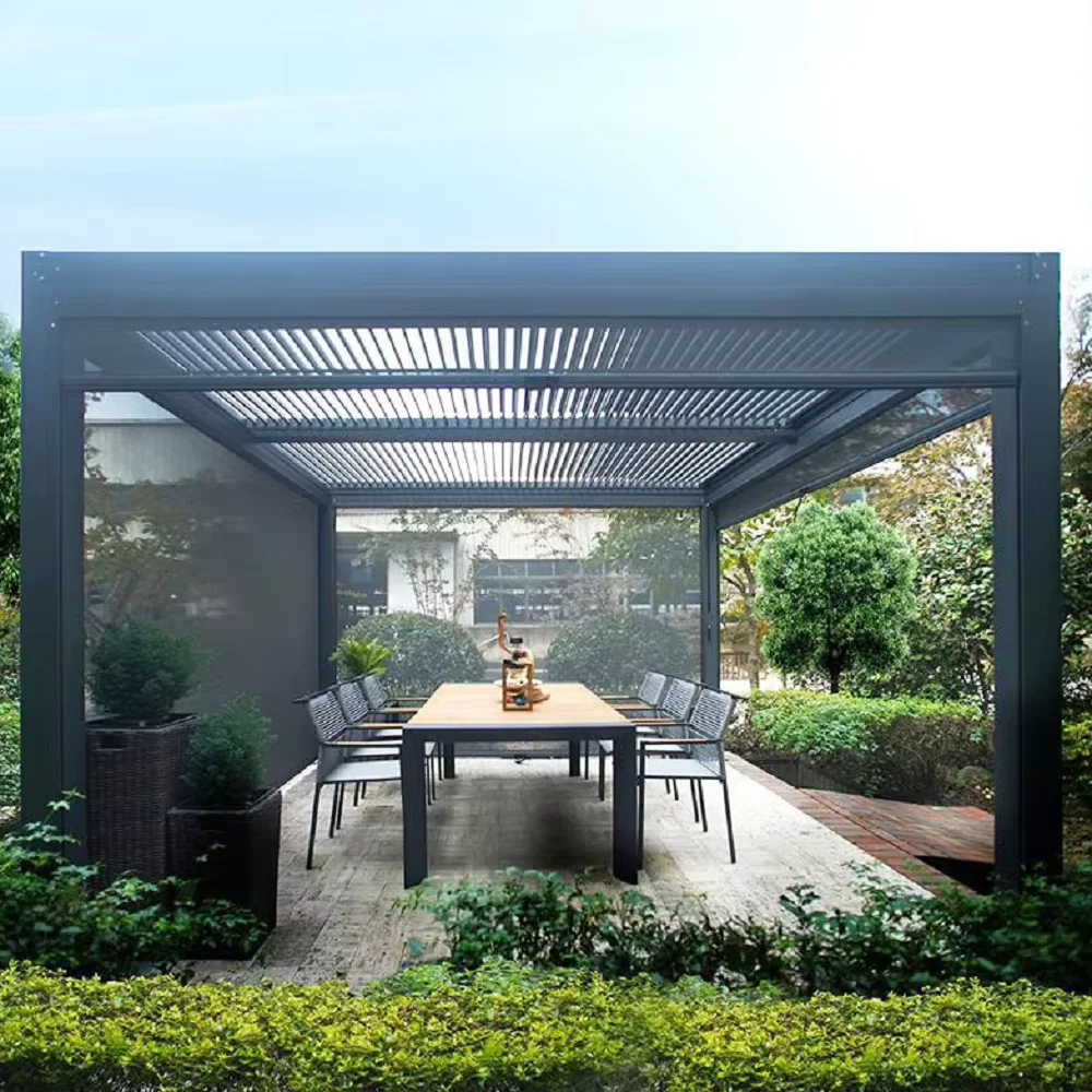 2-20% Discount Freestanding Metal Arches Deck Canopy Electric Awnings  Garden Gazebo Bioclimatic Louvered Aluminum Pergola Kits