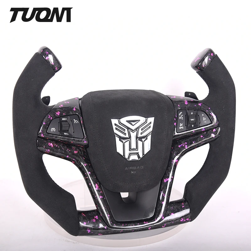 Personalized Modified leather forged carbon racing steering wheel for chevrolet camaro