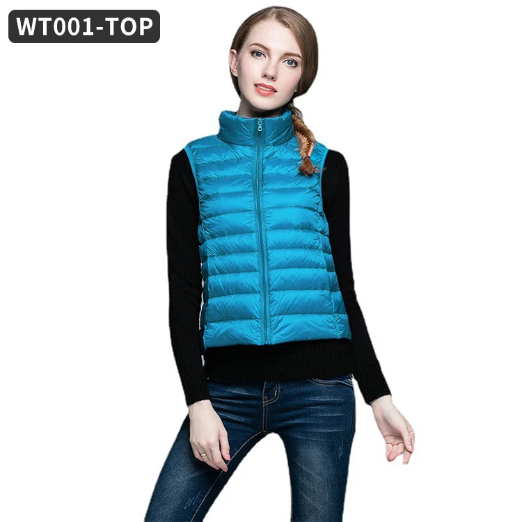 Custom Lightweight Waistcoat Warm Bubble Packable Sleeveless Down Jacket Vest Winter Vest Down Jacket Womens Down Jacket Vest