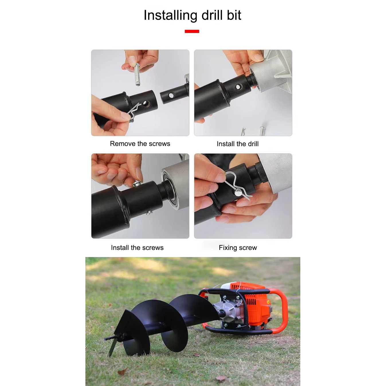 New Design Petrol Gas Powered Earth Auger 2 Stroke Post Hole Digger Borer Ground Drill