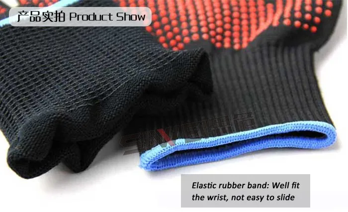 Seeway Warehouse Use Strong Grip 13 Gauge Polyamide Knitted  PVC Dotted Work Gloves
