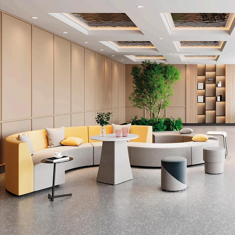 Modern S-shaped Public Area Sofa Library Modular Seating Sofa Set Couches Lounge Furniture Waiting Area Office Sofa