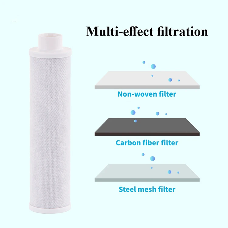 Double dechlorination bath faucet filter carbon block water filter cartridge shower  head  water filter