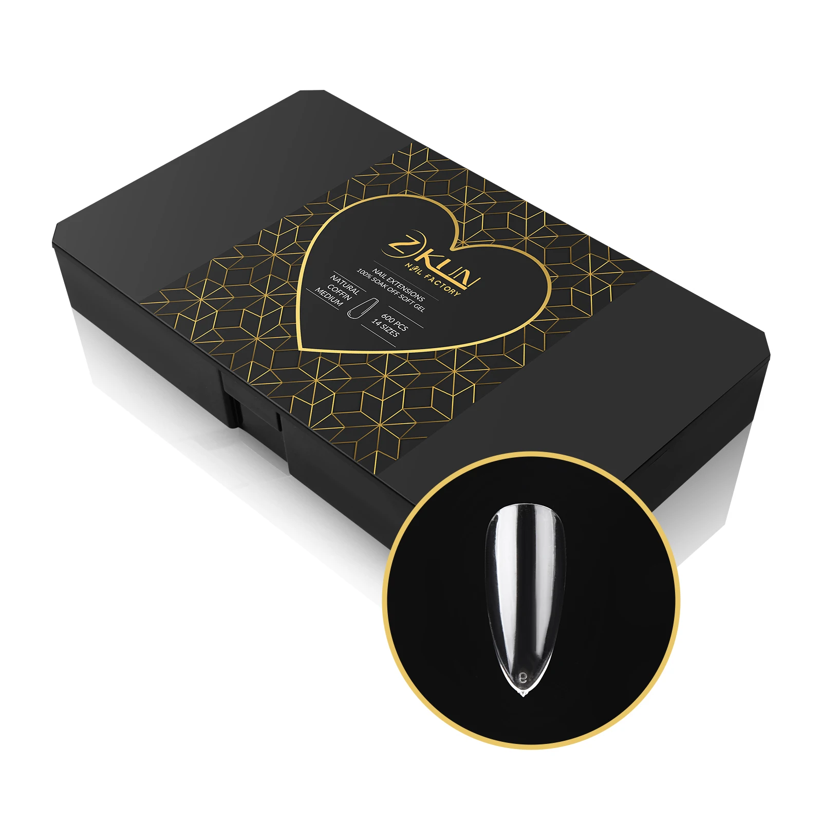 OEM 500 pcs Almond Soft Nail Extension Tips China Wholesale Artificial Fingernails Nail Tips Full Cover Tips