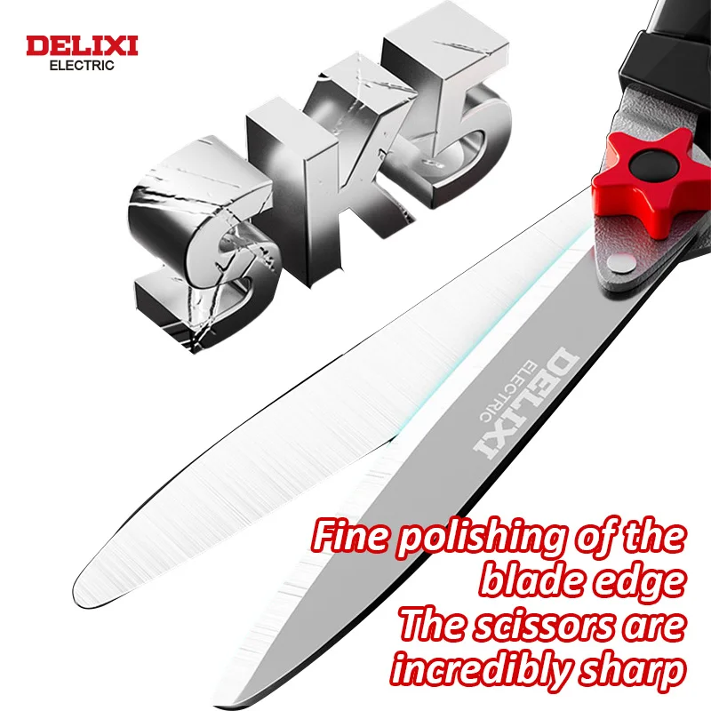 Delixi ELECTRIC Horticultural Scissors High Hardness Fine Polishing Straight Edged Lawn Antioxidant Curved Blade Lawn Clippers
