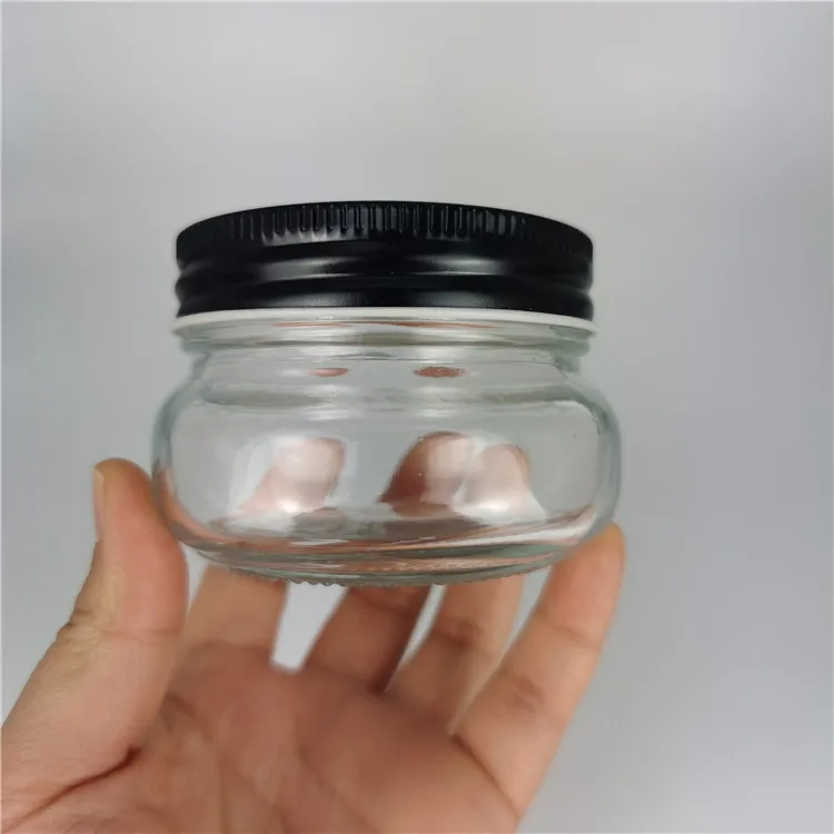 150ml small bottles food use sublimation glass jam mason jar caviar containers wholesale