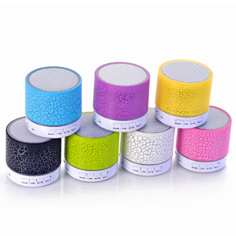 Factory Price mini crack speaker colorful LED BT wireless portable Speaker for iphone for samsung for xiaomi