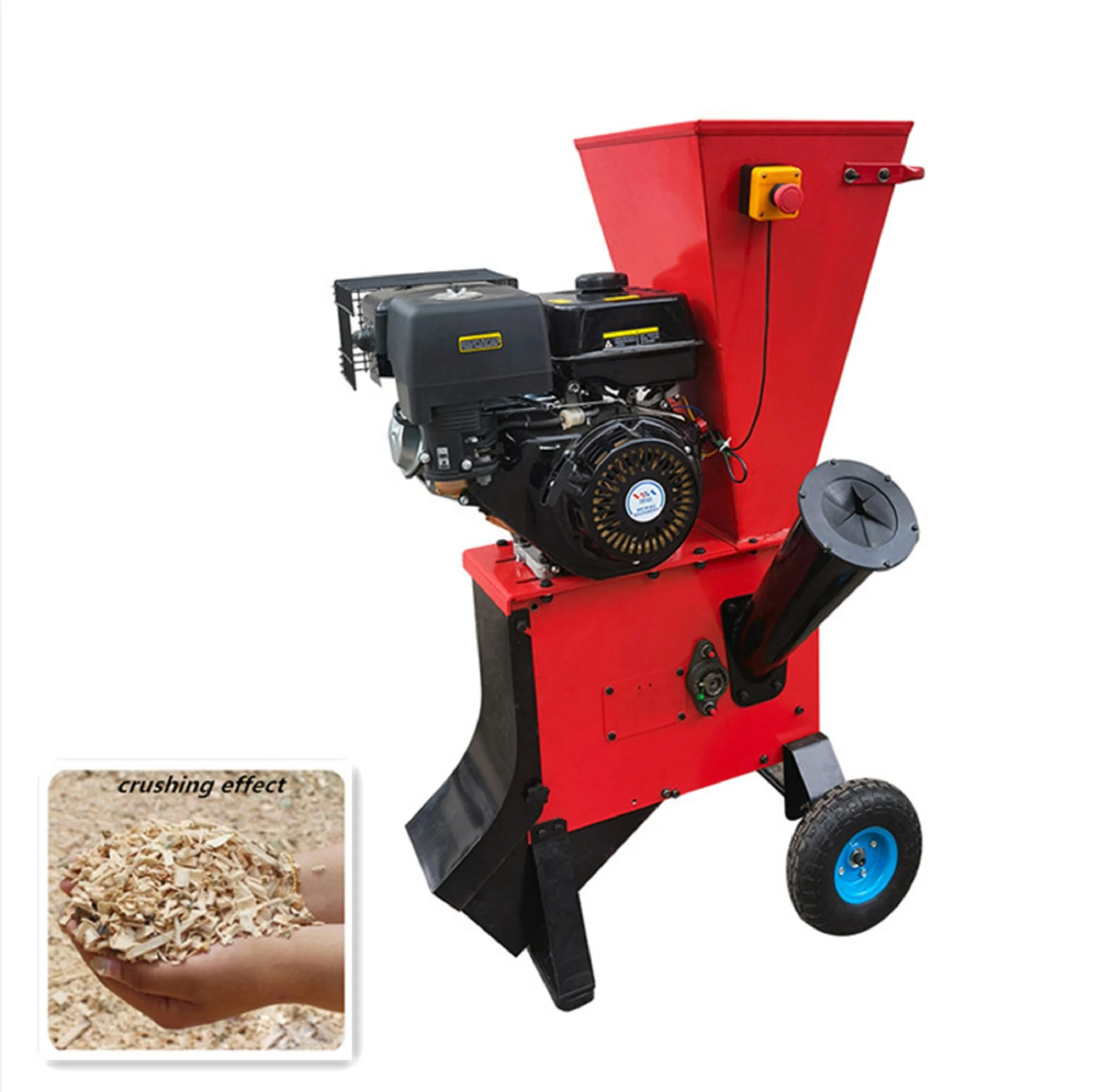 
 Лесное оборудование 15HP 420cc бензиновый двигатель ATV барабан дробилка машины  