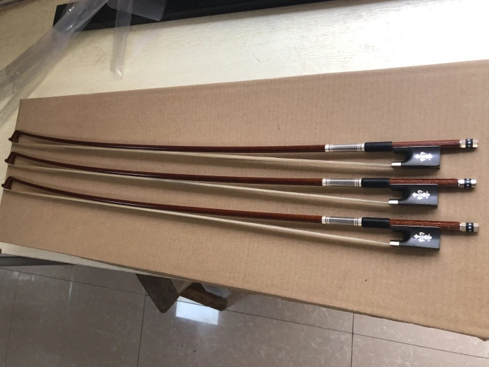 ebony frog  pernambuco carbon fiber violin bow