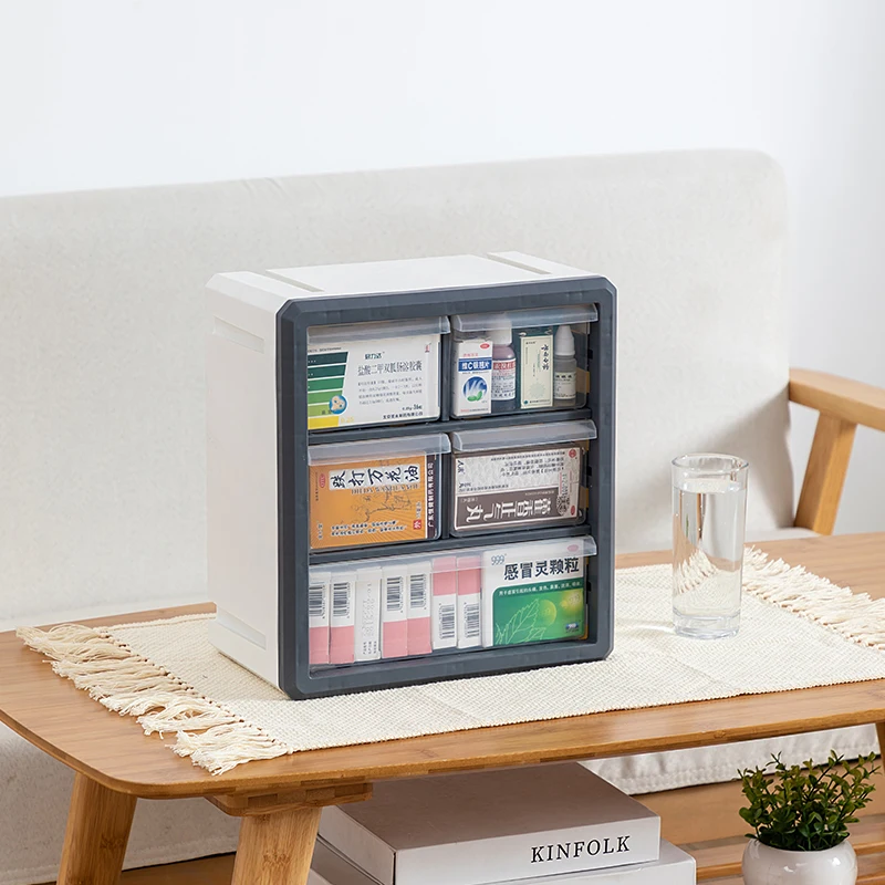 Wall Mounted Storage Box Medicine Storage Container Pill Organizer Multi-fuctional Storage Box For Household