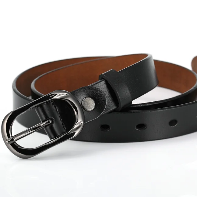 New cowhide pin buckle genuine leather belt casual fashion fine section factory wholesale fashion belt