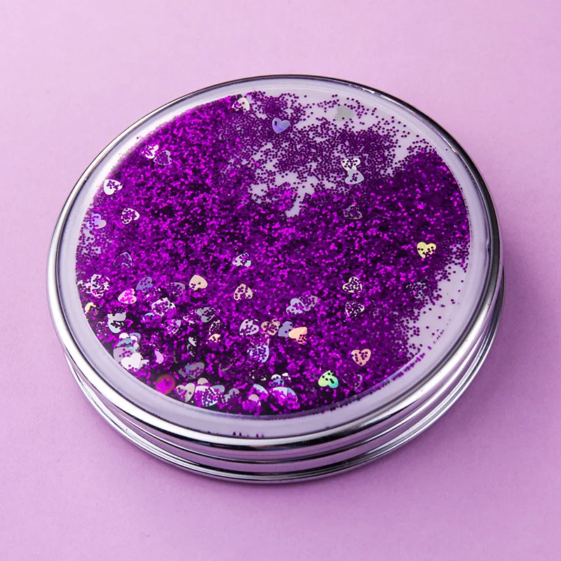 Mini pocket double sided small round mirror Portable makeup mirror Metal custom logo small square mirror