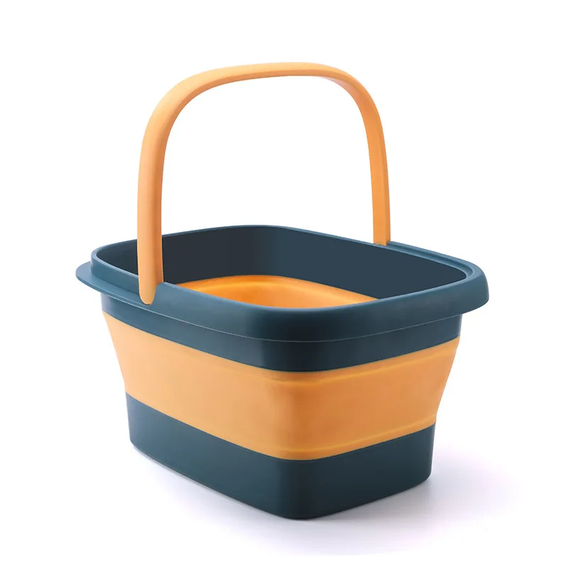 Wholesale Factory Sales Universal Collapsible Rubber Plastic Bucket Large Size Customizable Stocked Outdoor