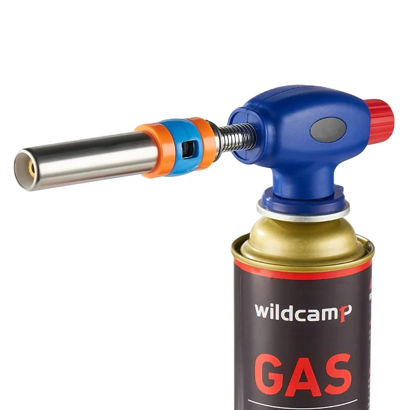 Wildcamp Resilient Iron Butane Torch with Safety Lock for Cooking BBQ Grilling