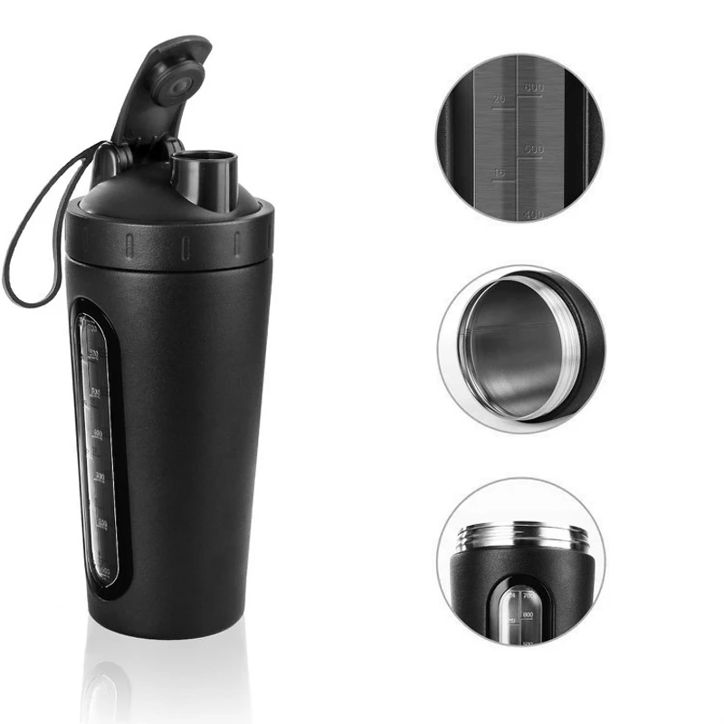 Amazon hot sell 500ml Promotional ECO Friendly Fitness Gym Plastic Powder Whey Protein Shake Cup Sport Shaker Water Bottle