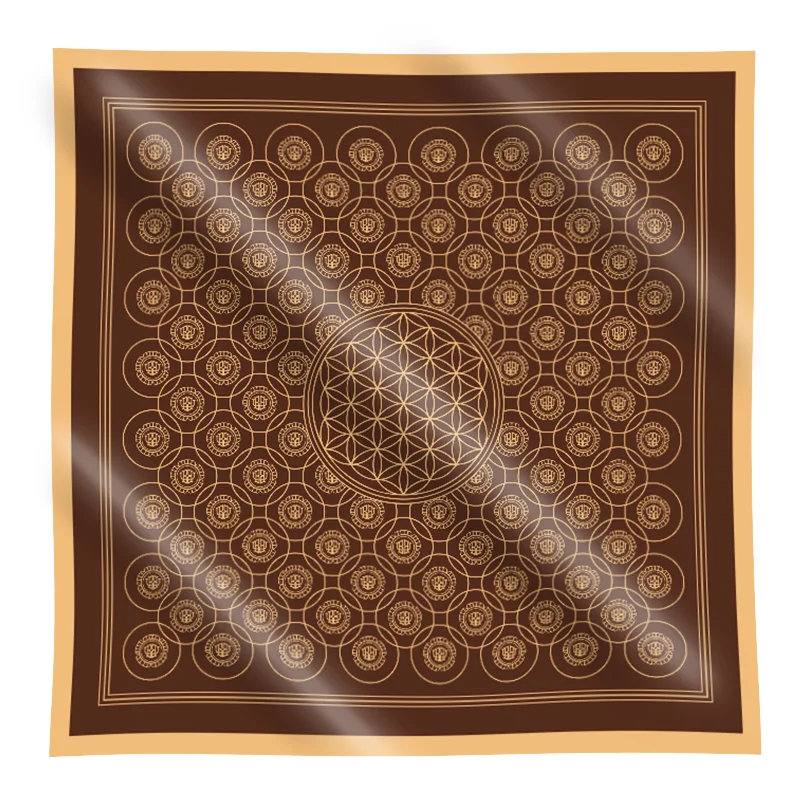 Short Square neckerchief satin women pure silk scarf wraps customized 70x70