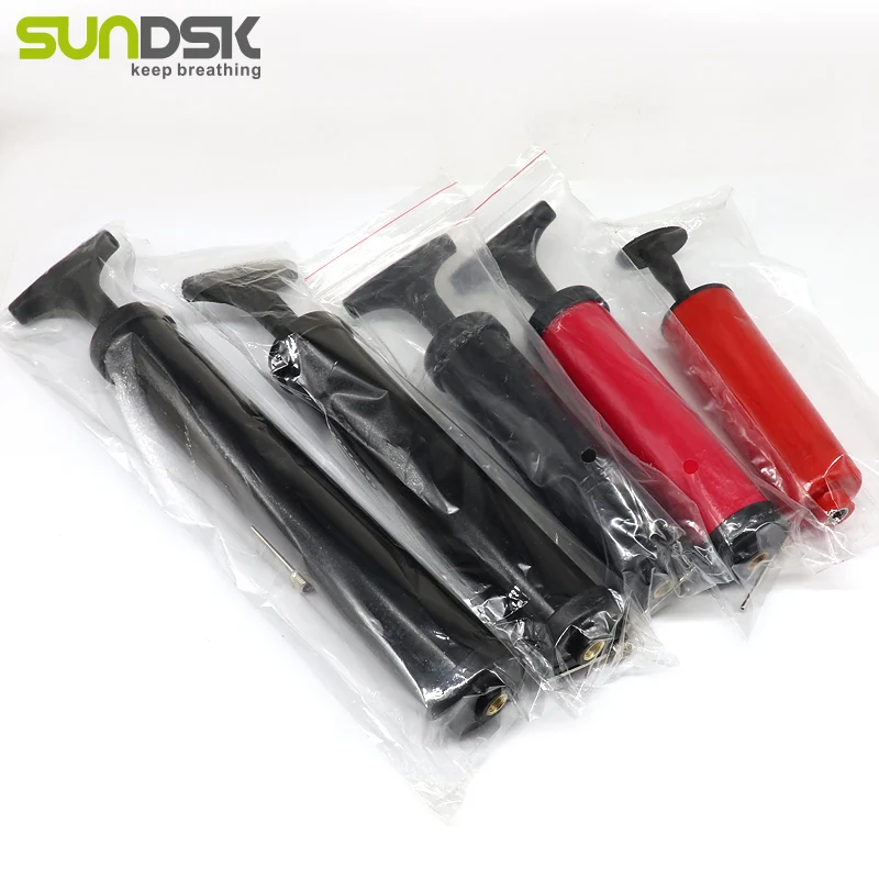 8 inch custom logo and color basketball soccer ball air pump hand air pump with needle