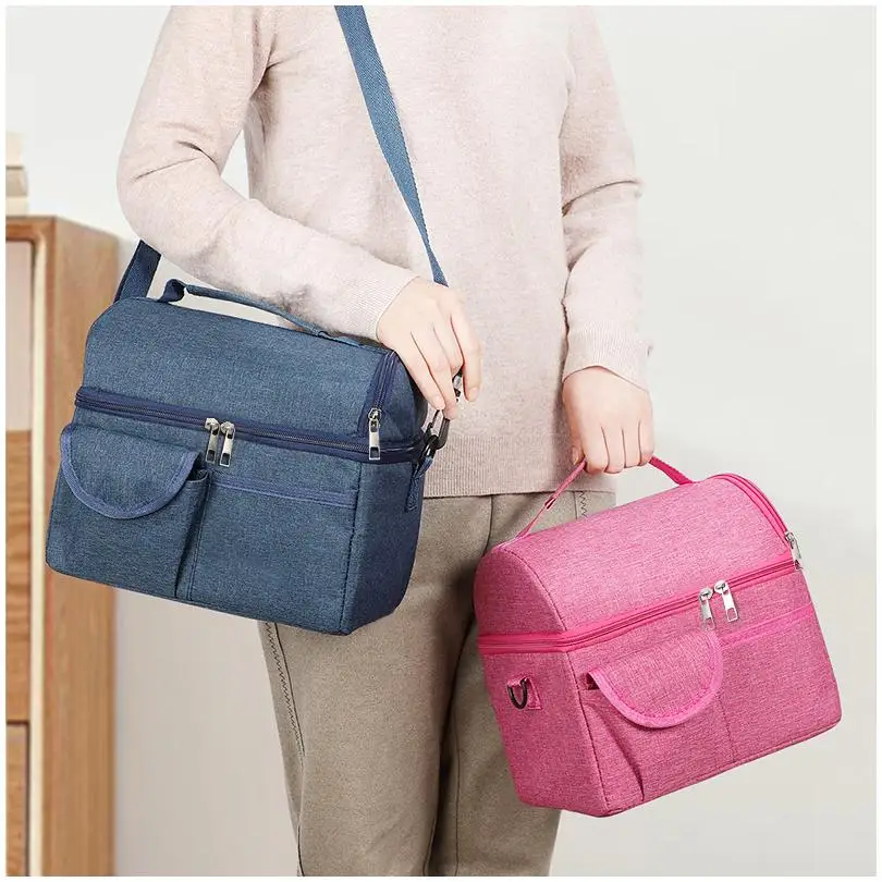 Qetesh  Cooler Bags Wholesale Food Holder Cool Waterproof Leakproof Drink Wine Custom Aluminium Foil Cold Hot Caviar Thermal Bag