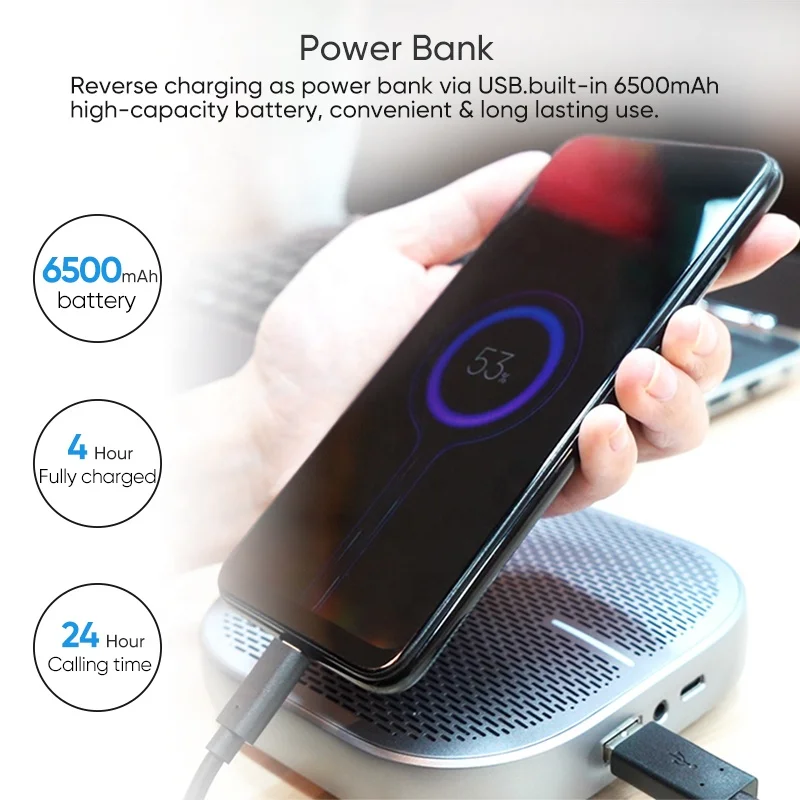  Hot selling Blue-tooth 5.0 wireless conference speakerphone meeting microphone & Speaker