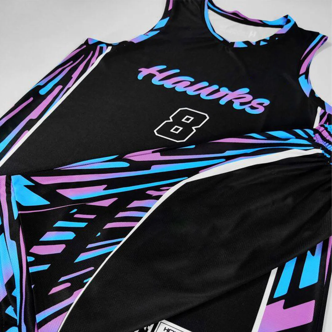 Custom high quality Quick Dry unisex retro Sublimation Reversible Singlets Vests Kit Set streetwear Basketball jersey