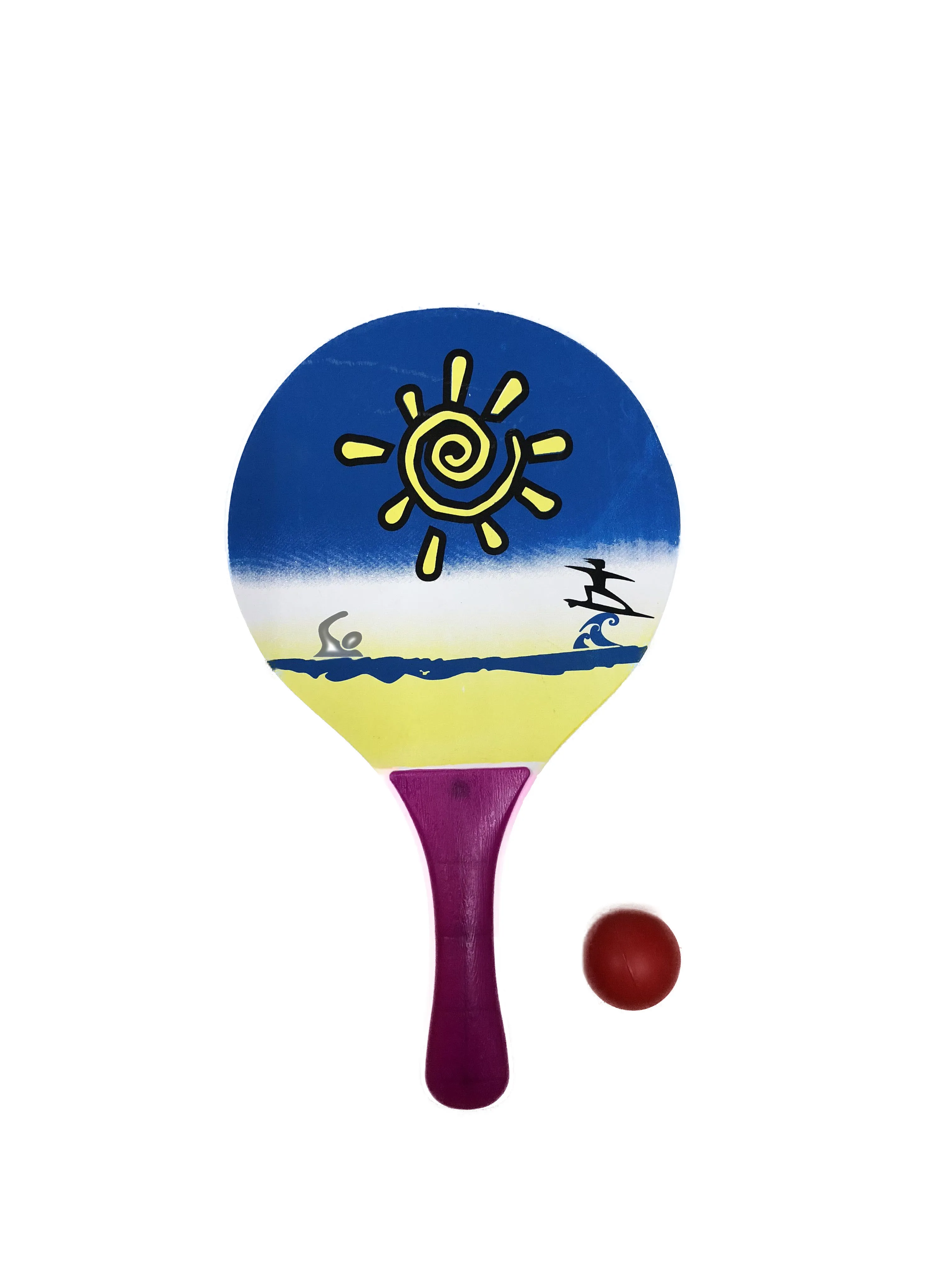 Wholesale Price Customized Wooden Beach Tennis Racket Beach Paddle Training Outdoor Sports For Kids