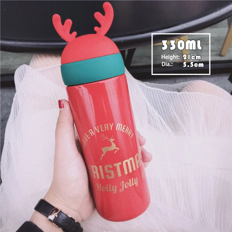 Christmas Special 300ml Stainless Steel  Eco-Friendly Water Bottle Double Wall Insulated Vacuum Flask with Factory Price