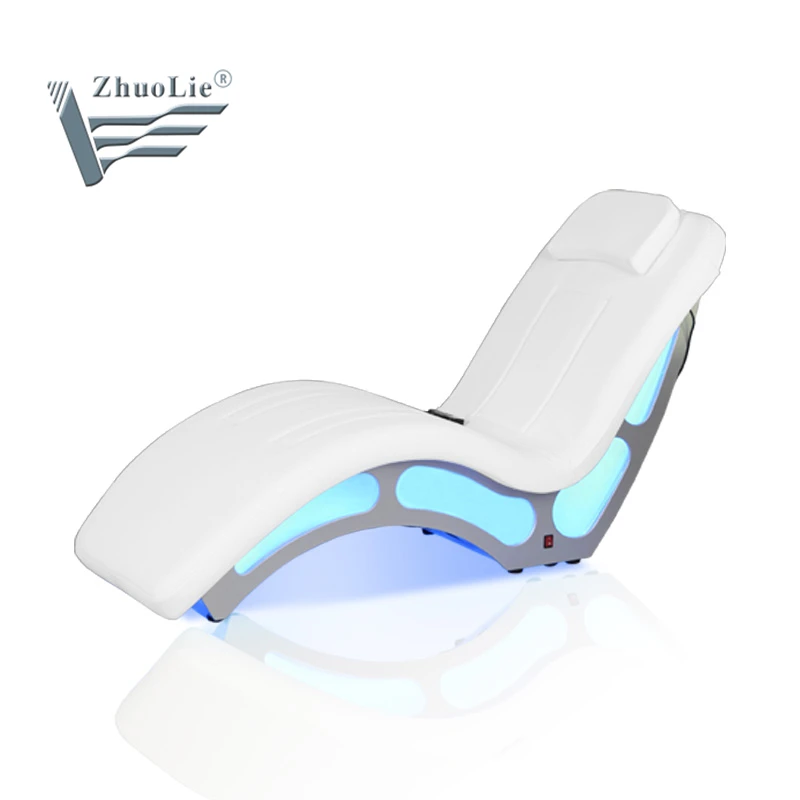 Modern Heating Mattress vibrating Massage Leisure Chairs salon relax  Lounge with LED light