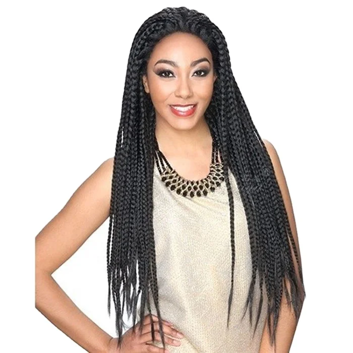 African fully hand braided lace front wig kinky twist braided lace wig
