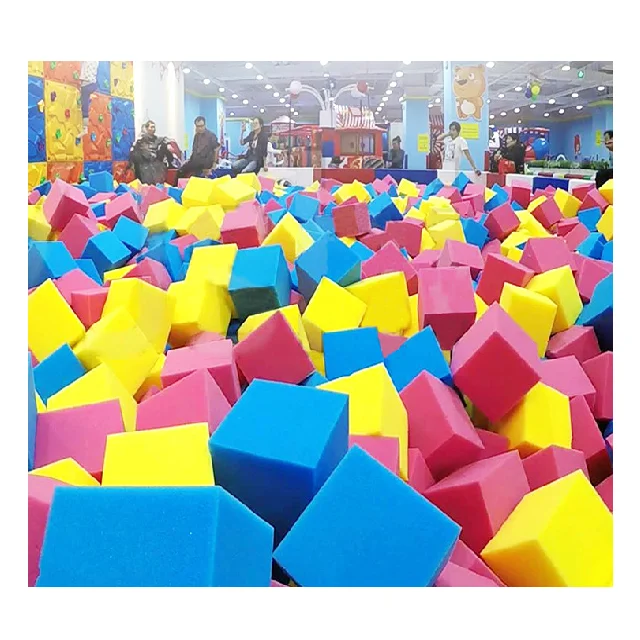 Popular foam pit blocks sponge foam cube for indoor trampoline park