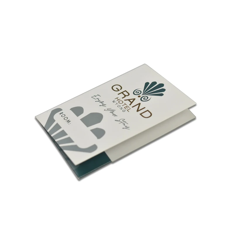 Hot selling customized logo hotel room key card holders with 300gsm art paper size 94*63mm suitable for standard key cards