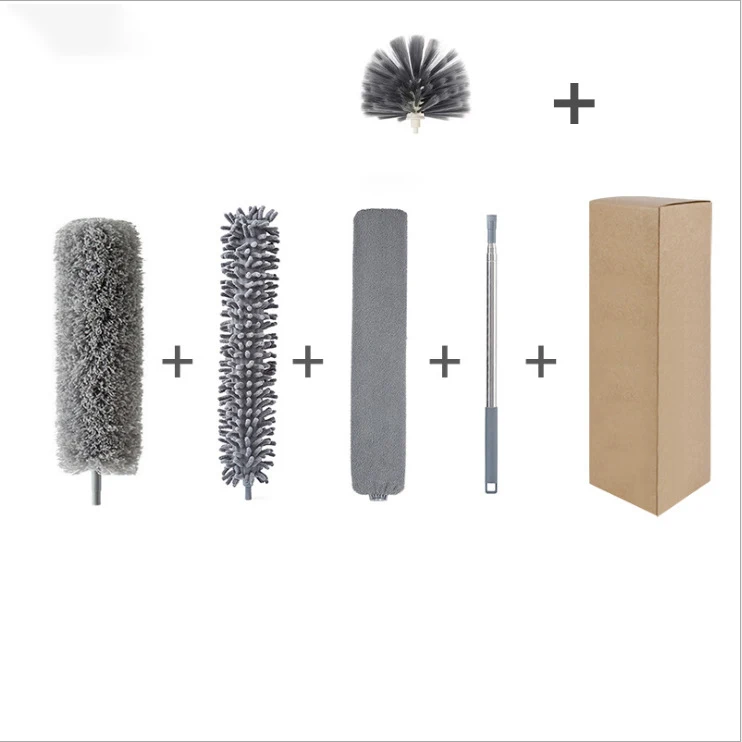 Home 4pcs 2.5m Handle Room Cleaning Dust Brush Detachable Feather Dusters Clean Duster