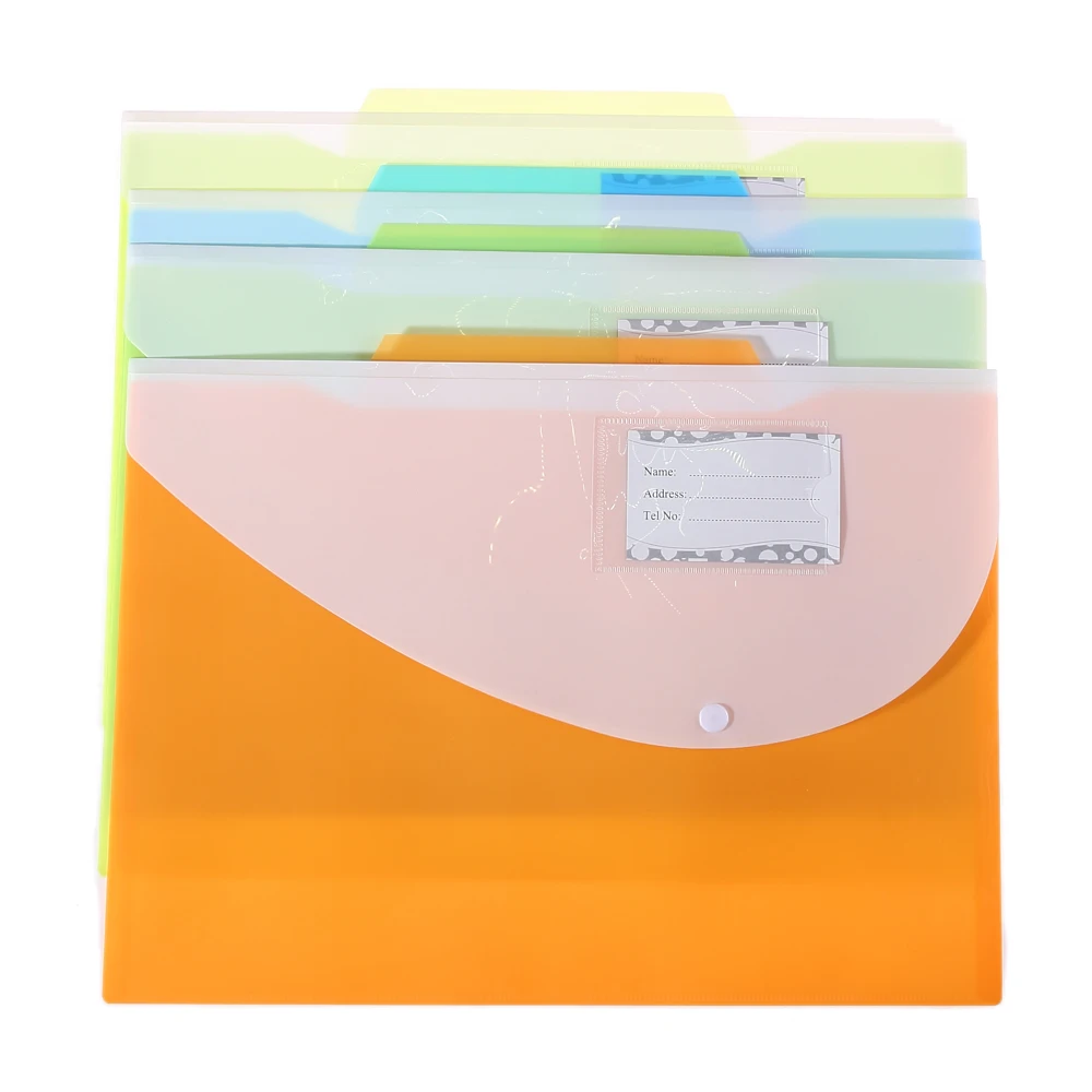 Document Storage Bag Envelope factory price A4 FC size File Folder Plastic Pp Oem Customized China Logo Stationery Color