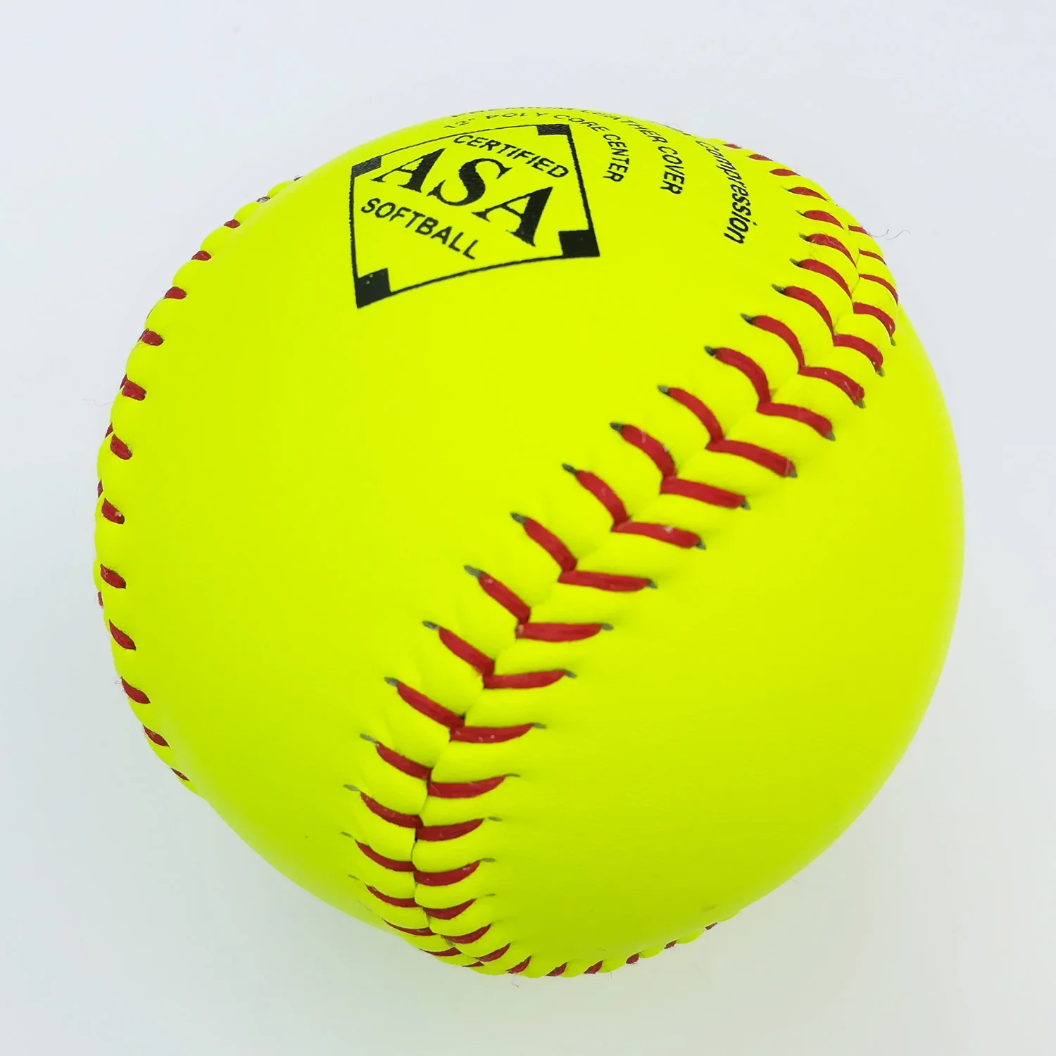 12inch Leather cover PU Core Fastpitch COR .47, 375LBS Game Softball ASA approve Leather softball